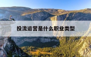 投流运营是什么职业类型-流量投放运营是什么工作