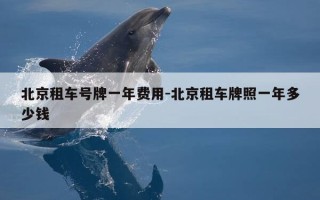 北京租车号牌一年费用-北京租车牌照一年多少钱