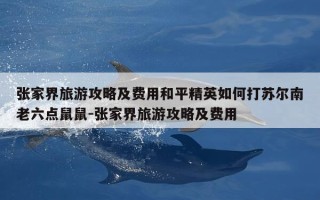 张家界旅游攻略及费用和平精英如何打苏尔南老六点鼠鼠-张家界旅游攻略及费用