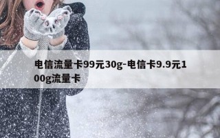 电信流量卡99元30g-电信卡9.9元100g流量卡