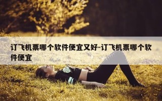 订飞机票哪个软件便宜又好-订飞机票哪个软件便宜