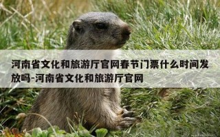 河南省文化和旅游厅官网春节门票什么时间发放吗-河南省文化和旅游厅官网