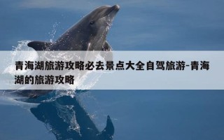 青海湖旅游攻略必去景点大全自驾旅游-青海湖的旅游攻略