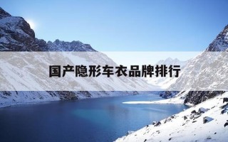 国产隐形车衣品牌排行-国产隐形车衣品牌排行榜前十名