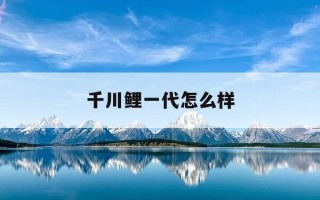 千川鲤一代怎么样-千川鲤几代有什么区别