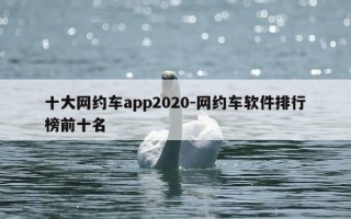 十大网约车app2020-网约车软件排行榜前十名