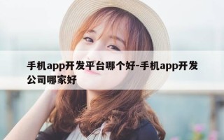 手机app开发平台哪个好-手机app开发公司哪家好