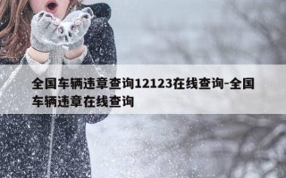 全国车辆违章查询12123在线查询-全国车辆违章在线查询