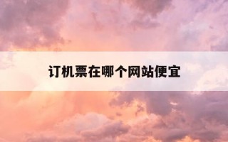 订机票在哪个网站便宜-订机票在哪个网站便宜 巡