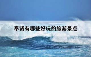 奉贤有哪些好玩的旅游景点-奉贤有哪些好玩的旅游景点推荐
