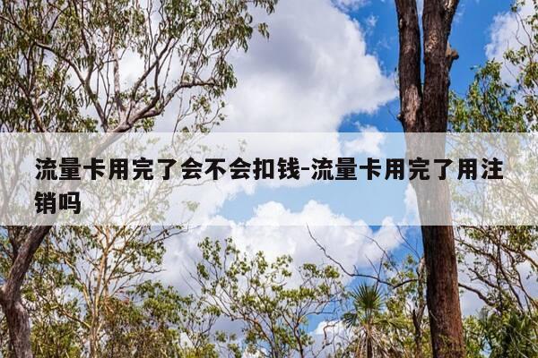 流量卡用完了会不会扣钱-流量卡用完了用注销吗-第1张图片-优惠活动网