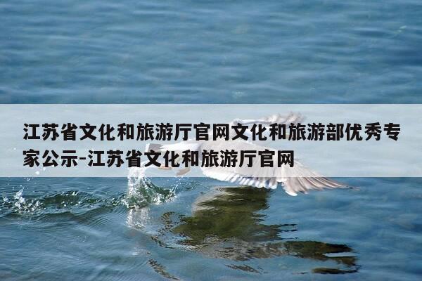 江苏省文化和旅游厅官网文化和旅游部优秀专家公示-江苏省文化和旅游厅官网-第1张图片-优惠活动网