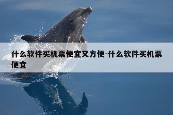 什么软件买机票便宜又方便-什么软件买机票便宜-第1张图片-优惠活动网