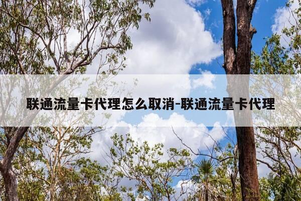 联通流量卡代理怎么取消-联通流量卡代理-第1张图片-优惠活动网 联通流量卡代理怎么取消-联通流量卡代理-第1张图片-优惠活动网
