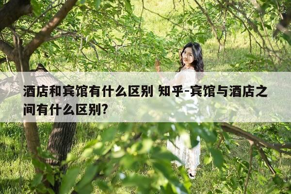 酒店和宾馆有什么区别 知乎-宾馆与酒店之间有什么区别?-第1张图片-优惠活动网