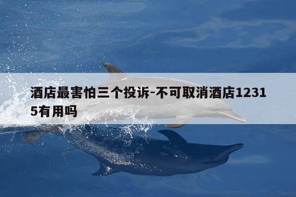 酒店最害怕三个投诉-不可取消酒店12315有用吗-第1张图片-优惠活动网 酒店最害怕三个投诉-不可取消酒店12315有用吗-第1张图片-优惠活动网