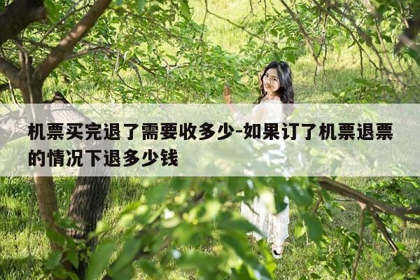 机票买完退了需要收多少-如果订了机票退票的情况下退多少钱-第1张图片-优惠活动网 机票买完退了需要收多少-如果订了机票退票的情况下退多少钱-第1张图片-优惠活动网