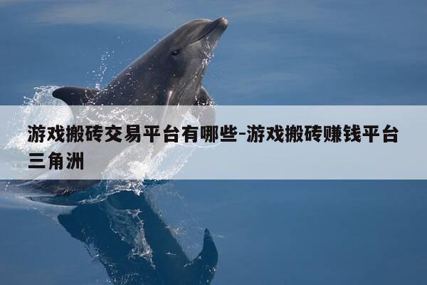 游戏搬砖交易平台有哪些-游戏搬砖赚钱平台三角洲-第1张图片-优惠活动网