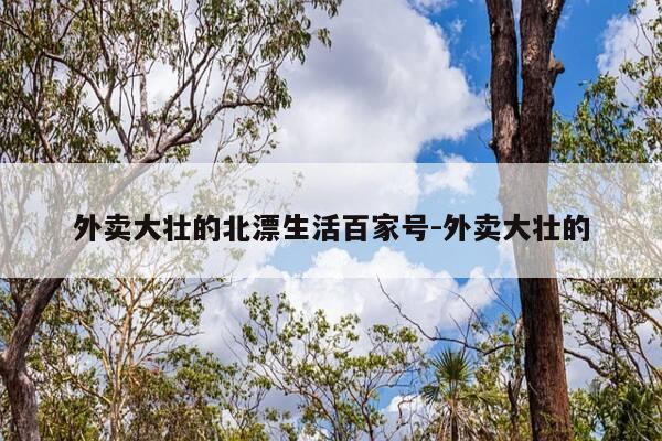 外卖大壮的北漂生活百家号-外卖大壮的-第1张图片-优惠活动网