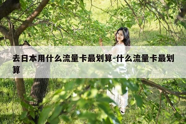去日本用什么流量卡最划算-什么流量卡最划算-第1张图片-优惠活动网