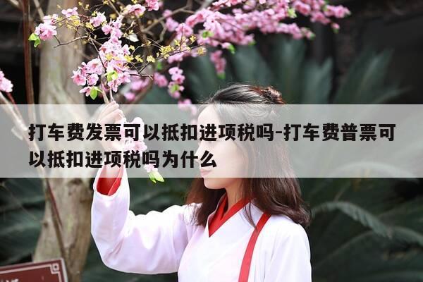 打车费发票可以抵扣进项税吗-打车费普票可以抵扣进项税吗为什么-第1张图片-优惠活动网