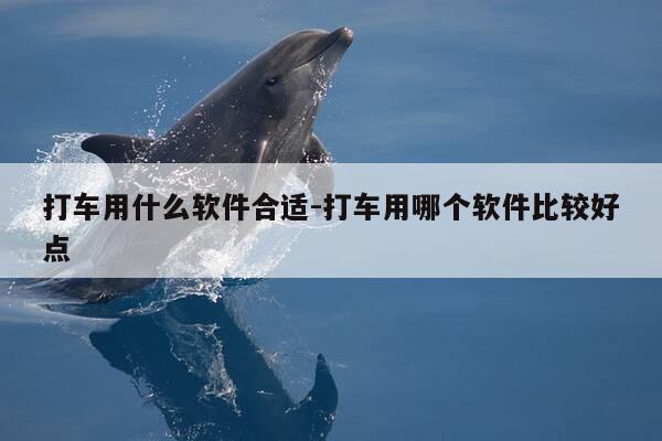 打车用什么软件合适-打车用哪个软件比较好点-第1张图片-优惠活动网