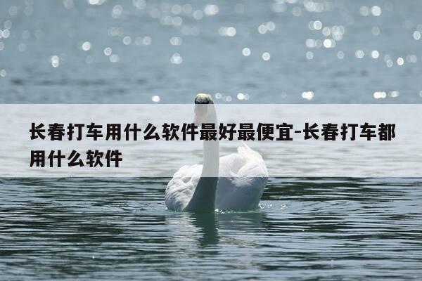 长春打车用什么软件最好最便宜-长春打车都用什么软件-第1张图片-优惠活动网