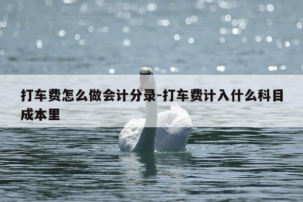 打车费怎么做会计分录-打车费计入什么科目成本里-第1张图片-优惠活动网 打车费怎么做会计分录-打车费计入什么科目成本里-第1张图片-优惠活动网