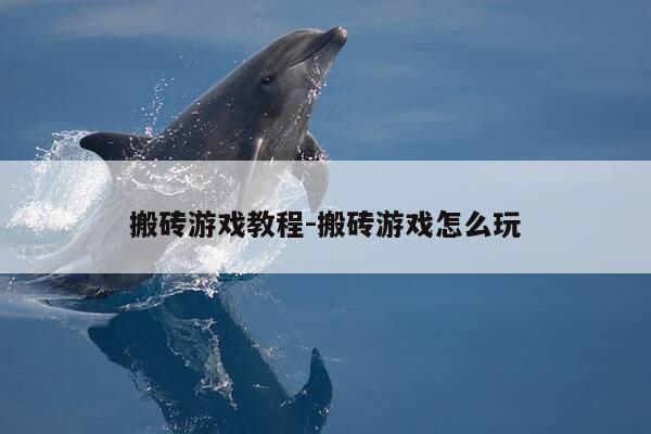 搬砖游戏教程-搬砖游戏怎么玩-第1张图片-优惠活动网