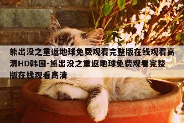 熊出没之重返地球免费观看完整版在线观看高清HD韩国-熊出没之重返地球免费观看完整版在线观看高清-第1张图片-优惠活动网