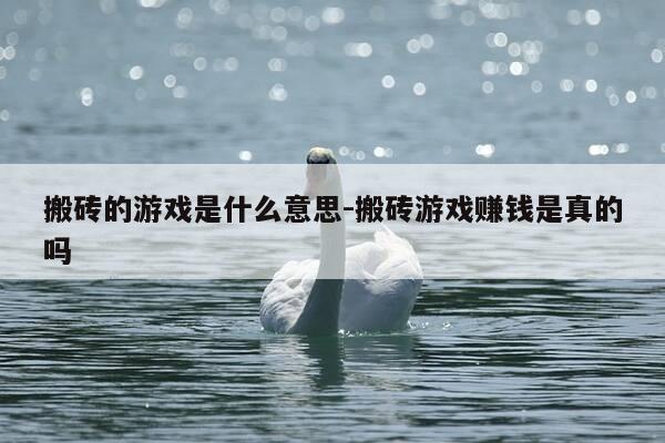 搬砖的游戏是什么意思-搬砖游戏赚钱是真的吗-第1张图片-优惠活动网