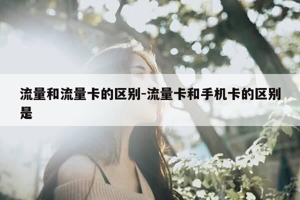 流量和流量卡的区别-流量卡和手机卡的区别是-第1张图片-优惠活动网 流量和流量卡的区别-流量卡和手机卡的区别是-第1张图片-优惠活动网