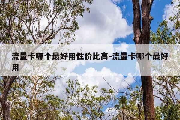 流量卡哪个最好用性价比高-流量卡哪个最好用-第1张图片-优惠活动网 流量卡哪个最好用性价比高-流量卡哪个最好用-第1张图片-优惠活动网