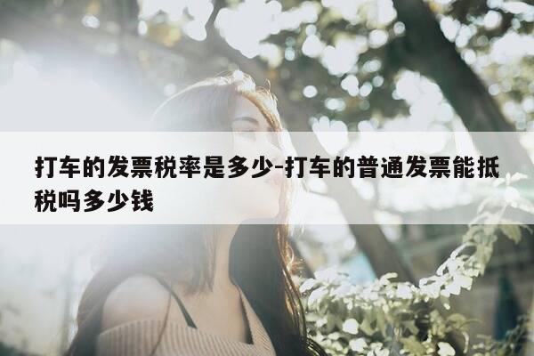 打车的发票税率是多少-打车的普通发票能抵税吗多少钱-第1张图片-优惠活动网