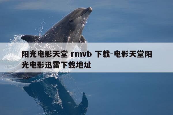 阳光电影天堂 rmvb 下载-电影天堂阳光电影迅雷下载地址-第1张图片-优惠活动网