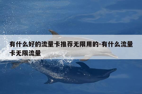 有什么好的流量卡推荐无限用的-有什么流量卡无限流量-第1张图片-优惠活动网 有什么好的流量卡推荐无限用的-有什么流量卡无限流量-第1张图片-优惠活动网