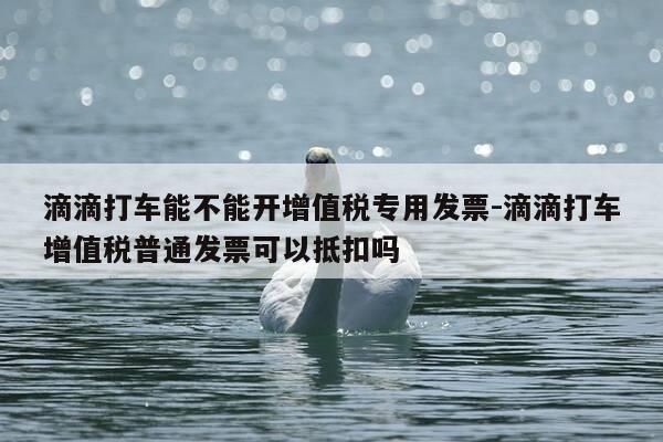 滴滴打车能不能开增值税专用发票-滴滴打车增值税普通发票可以抵扣吗-第1张图片-优惠活动网