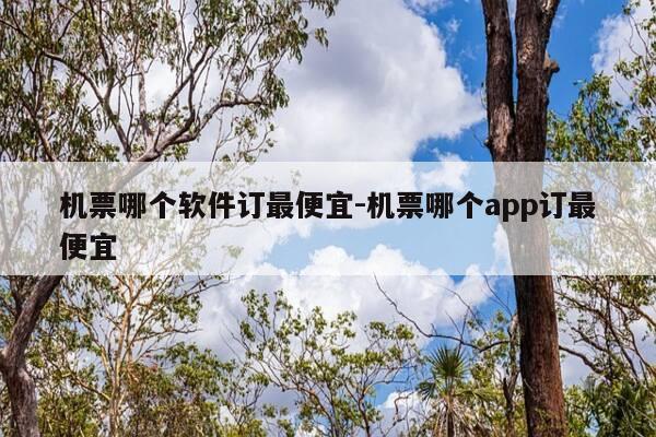 机票哪个软件订最便宜-机票哪个app订最便宜-第1张图片-优惠活动网