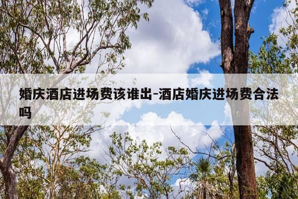 婚庆酒店进场费该谁出-酒店婚庆进场费合法吗-第1张图片-优惠活动网