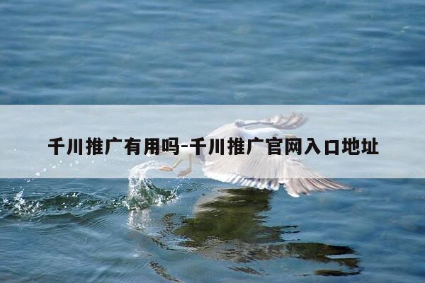 千川推广有用吗-千川推广官网入口地址-第1张图片-优惠活动网