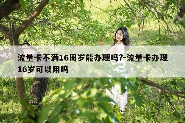 流量卡不满16周岁能办理吗?-流量卡办理16岁可以用吗-第1张图片-优惠活动网