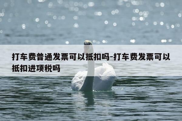 打车费普通发票可以抵扣吗-打车费发票可以抵扣进项税吗-第1张图片-优惠活动网