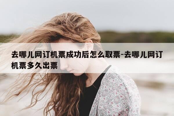 去哪儿网订机票成功后怎么取票-去哪儿网订机票多久出票-第1张图片-优惠活动网