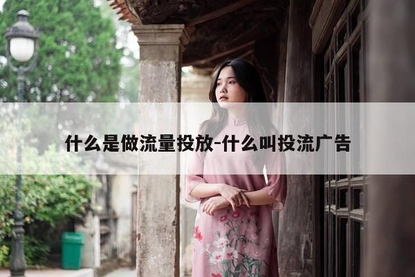 什么是做流量投放-什么叫投流广告-第1张图片-优惠活动网