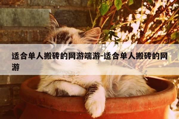 适合单人搬砖的网游端游-适合单人搬砖的网游-第1张图片-优惠活动网