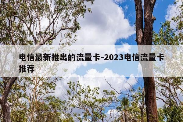 电信最新推出的流量卡-2023电信流量卡推荐-第1张图片-优惠活动网