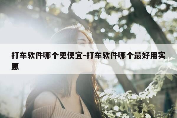 打车软件哪个更便宜-打车软件哪个最好用实惠-第1张图片-优惠活动网