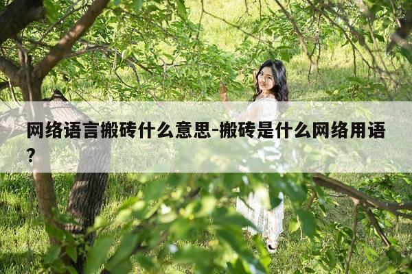 网络语言搬砖什么意思-搬砖是什么网络用语?-第1张图片-优惠活动网