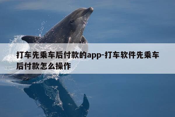打车先乘车后付款的app-打车软件先乘车后付款怎么操作-第1张图片-优惠活动网
