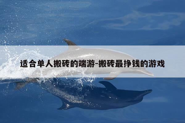 适合单人搬砖的端游-搬砖最挣钱的游戏-第1张图片-优惠活动网
